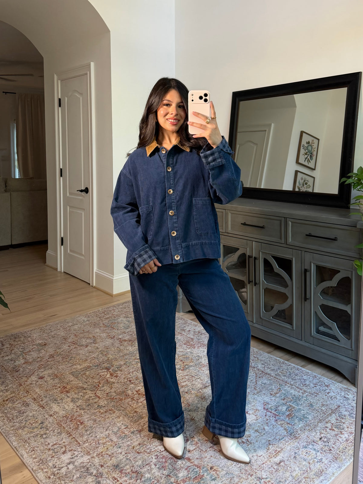 Bailey Corduroy Blue Plaid Jacket