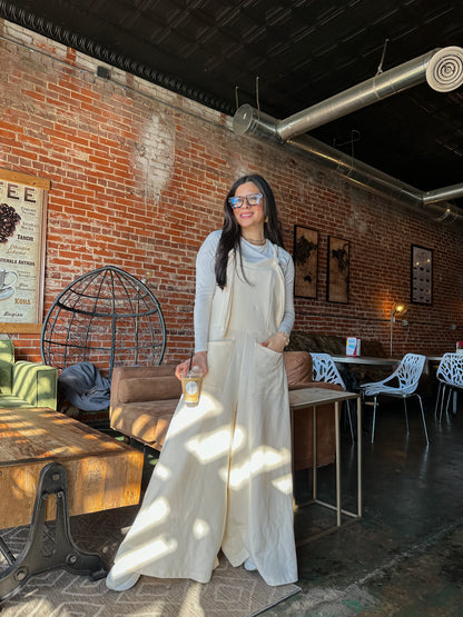 Cozy Cream Wide-Leg Jumpsuit