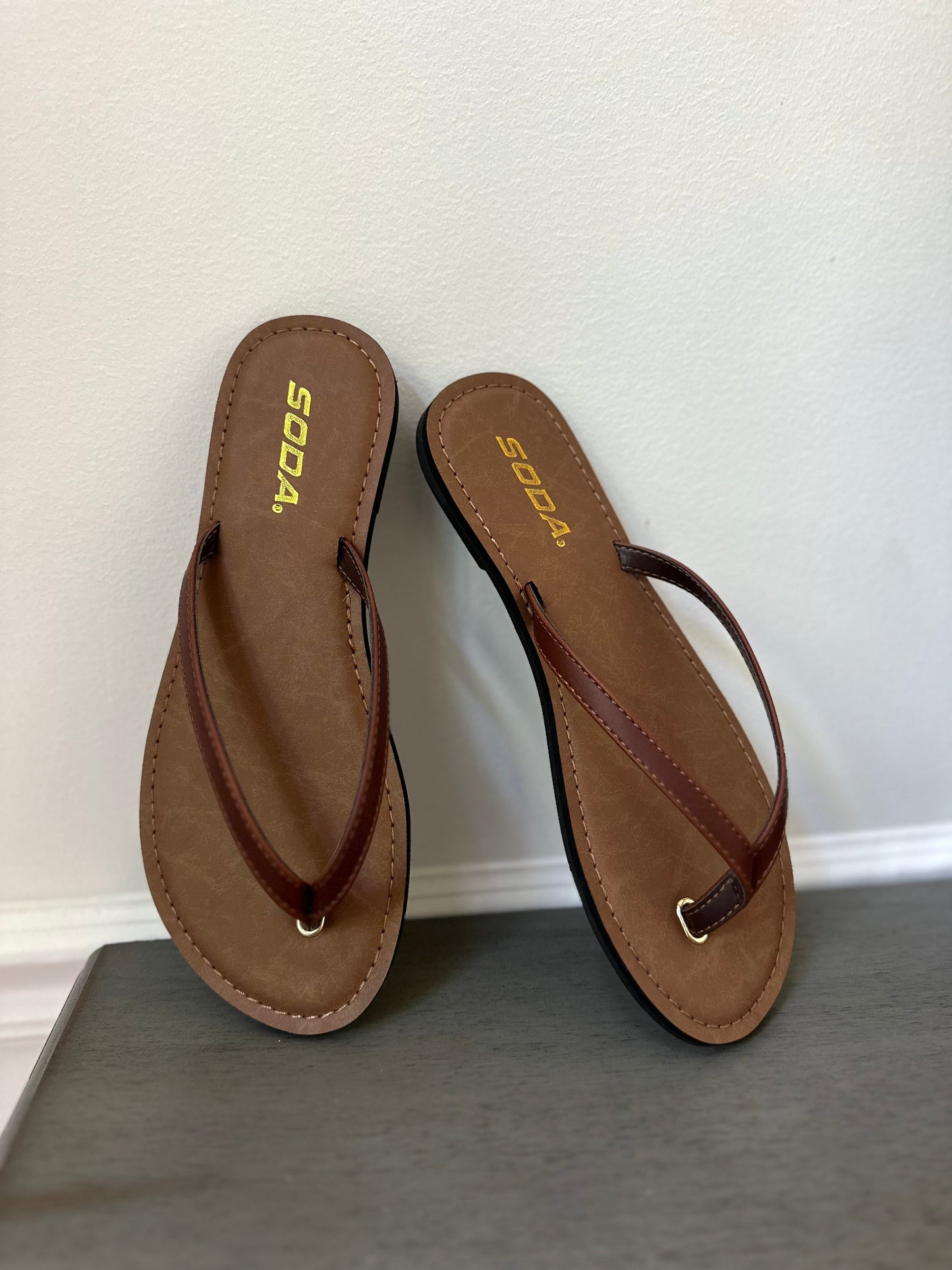 Brown Staple Sandals