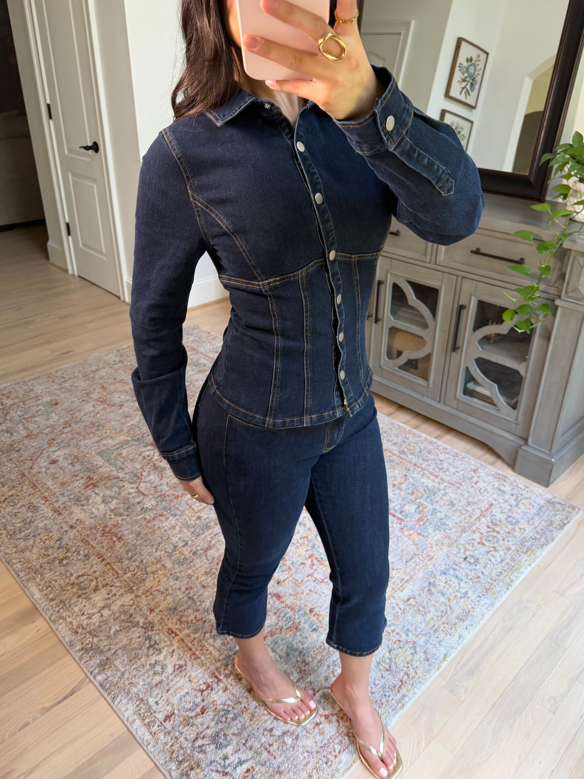 Brooklyn Denim Button-Up Top