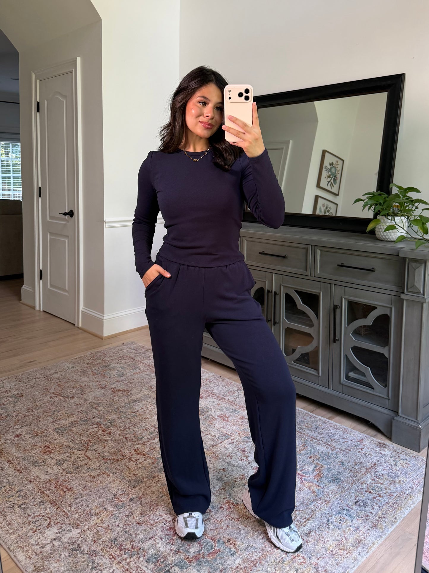 Remi Navy Top & Pants Set