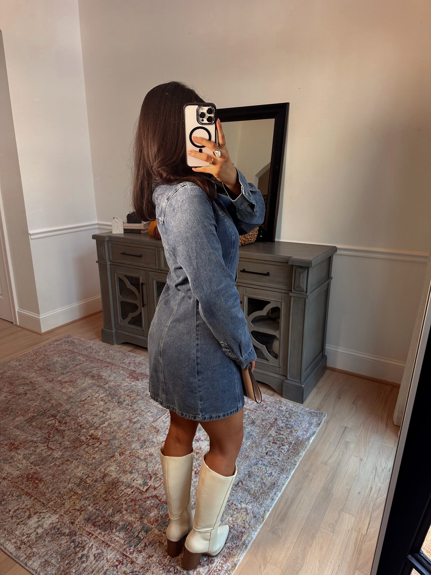 Denim Deluxe Button Dress