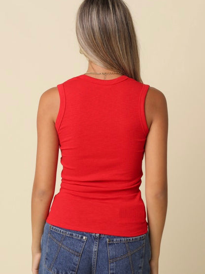 Cool Girl Scoop Neck Tank (Red)