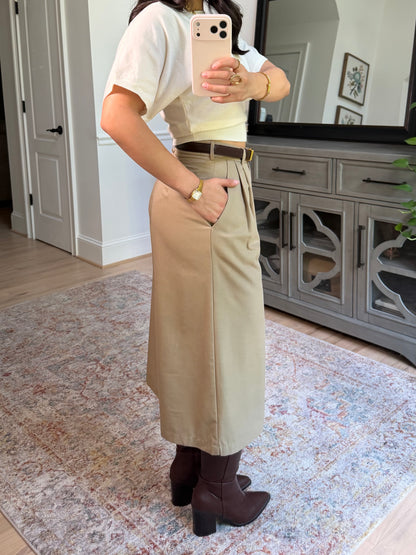 Hadley Khaki Capri Trousers