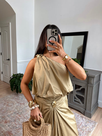 Tuscan Golden Petal Top (Tan)