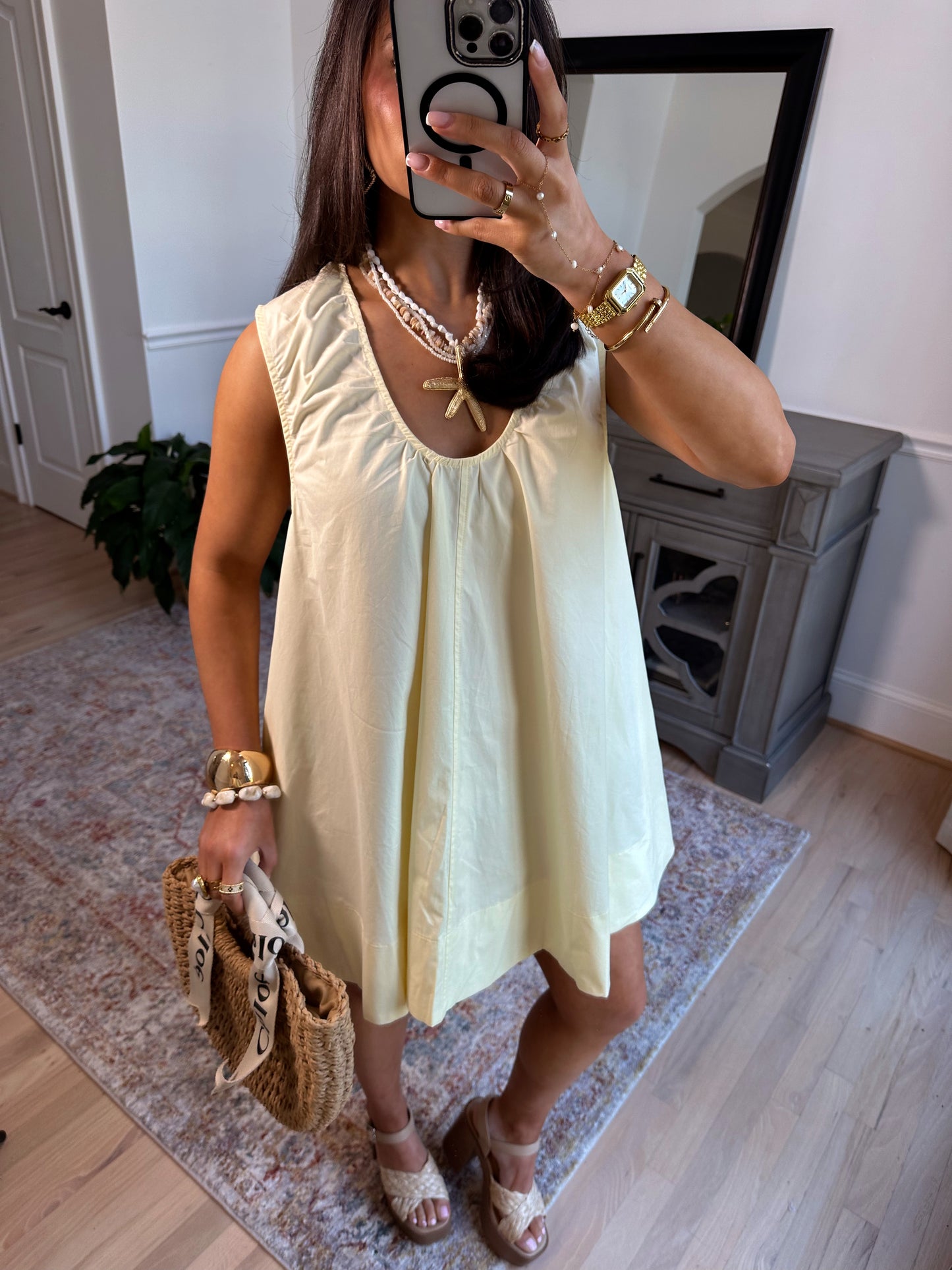 Limone Sorbet Flowy Dress