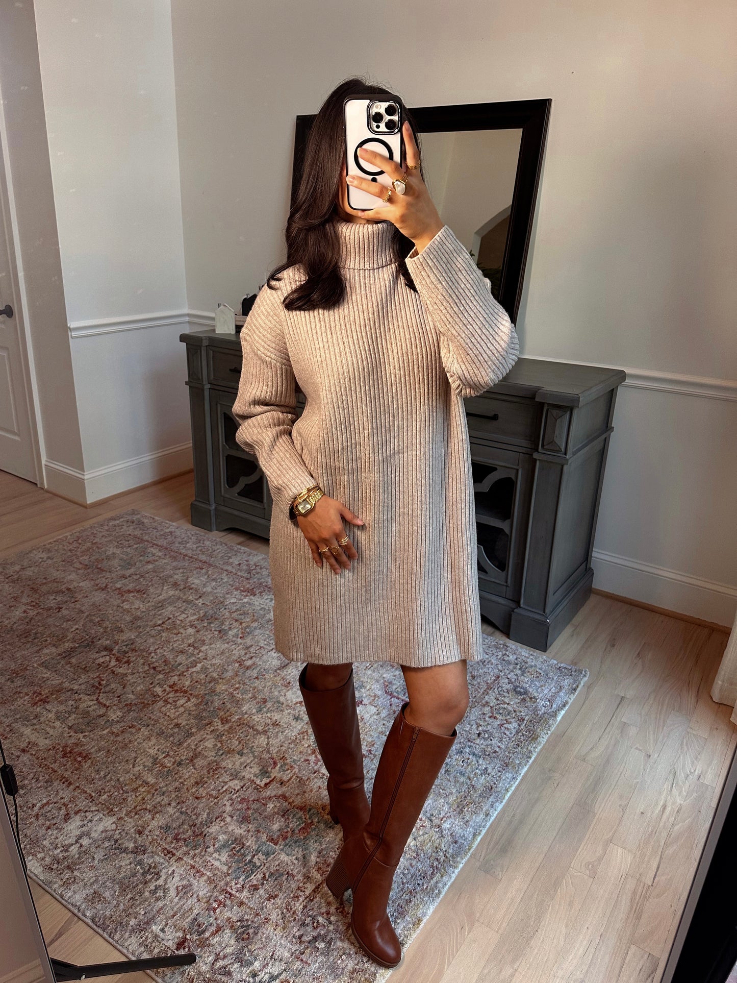 Toasted Marshmallow Sweater Dress