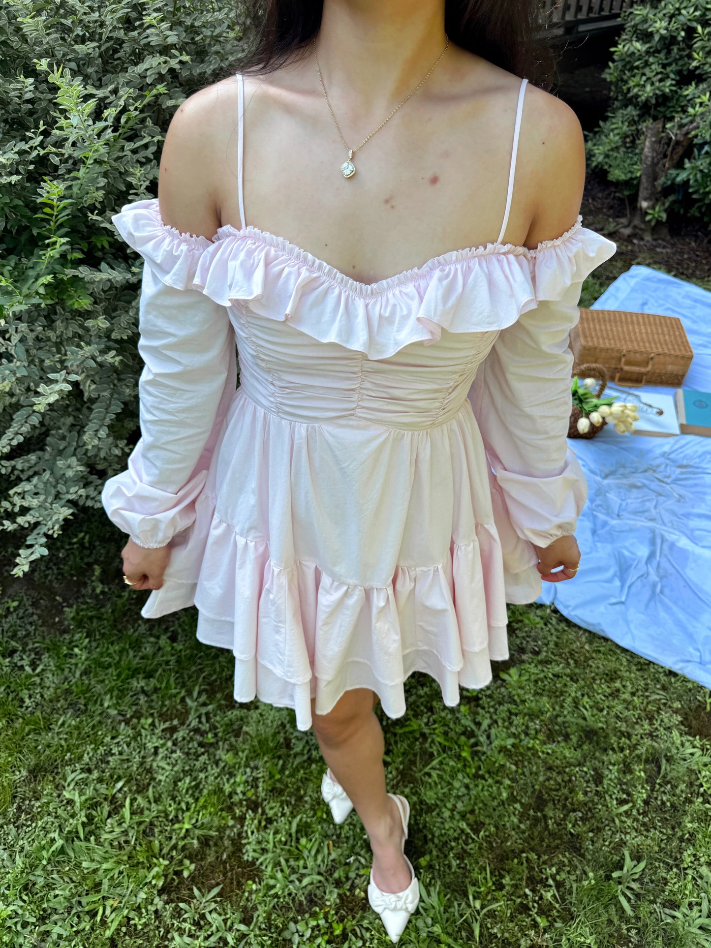 Baby Pink Poplin Dress