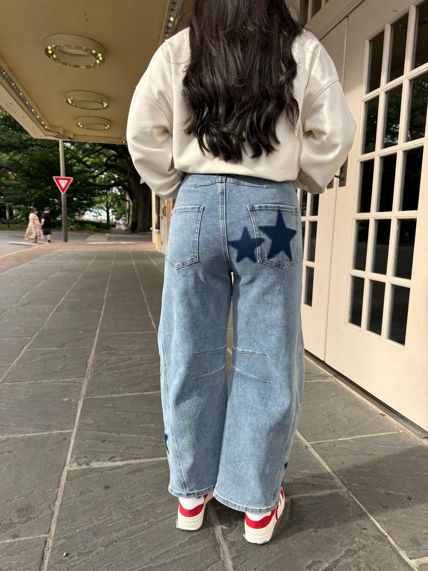 Shooting Star Dyed Barrel Jeans