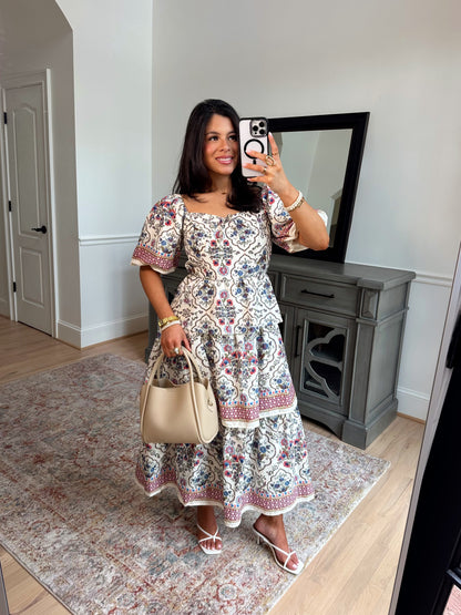 Camille Vintage Midi Dress