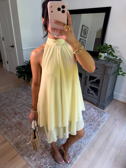 Sunshine Halter Flowy Dress