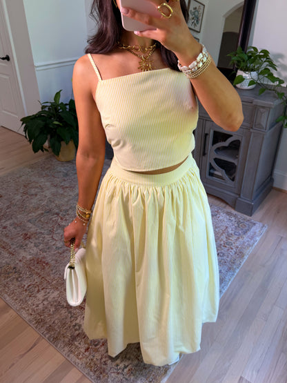 Limoncello Striped Top & Skirt Set