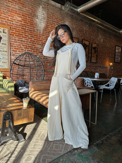 Cozy Cream Wide-Leg Jumpsuit