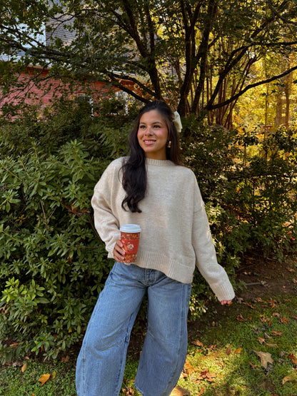 Crisp Evenings Bow Sweater