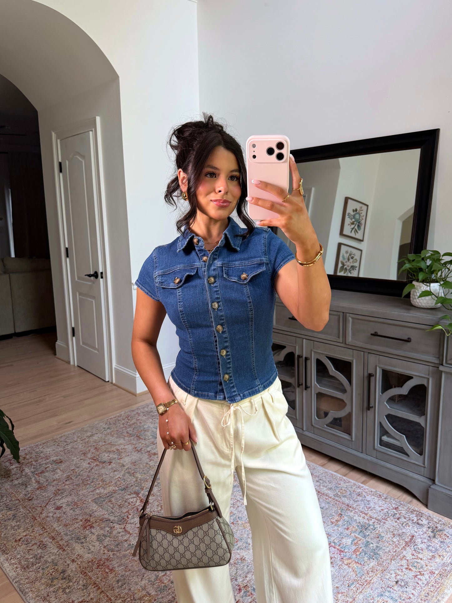 Downtown Girl Denim Top