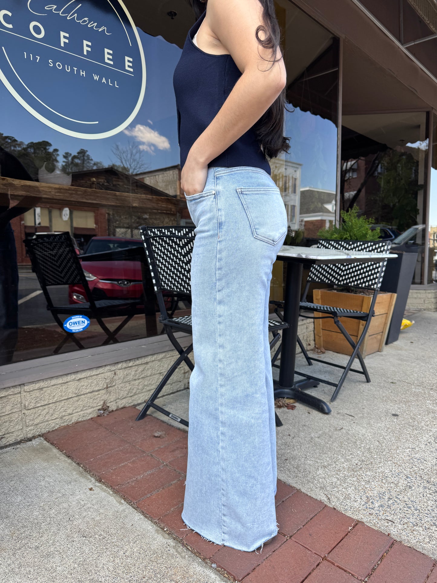 Light Wash Wide Leg Jeans