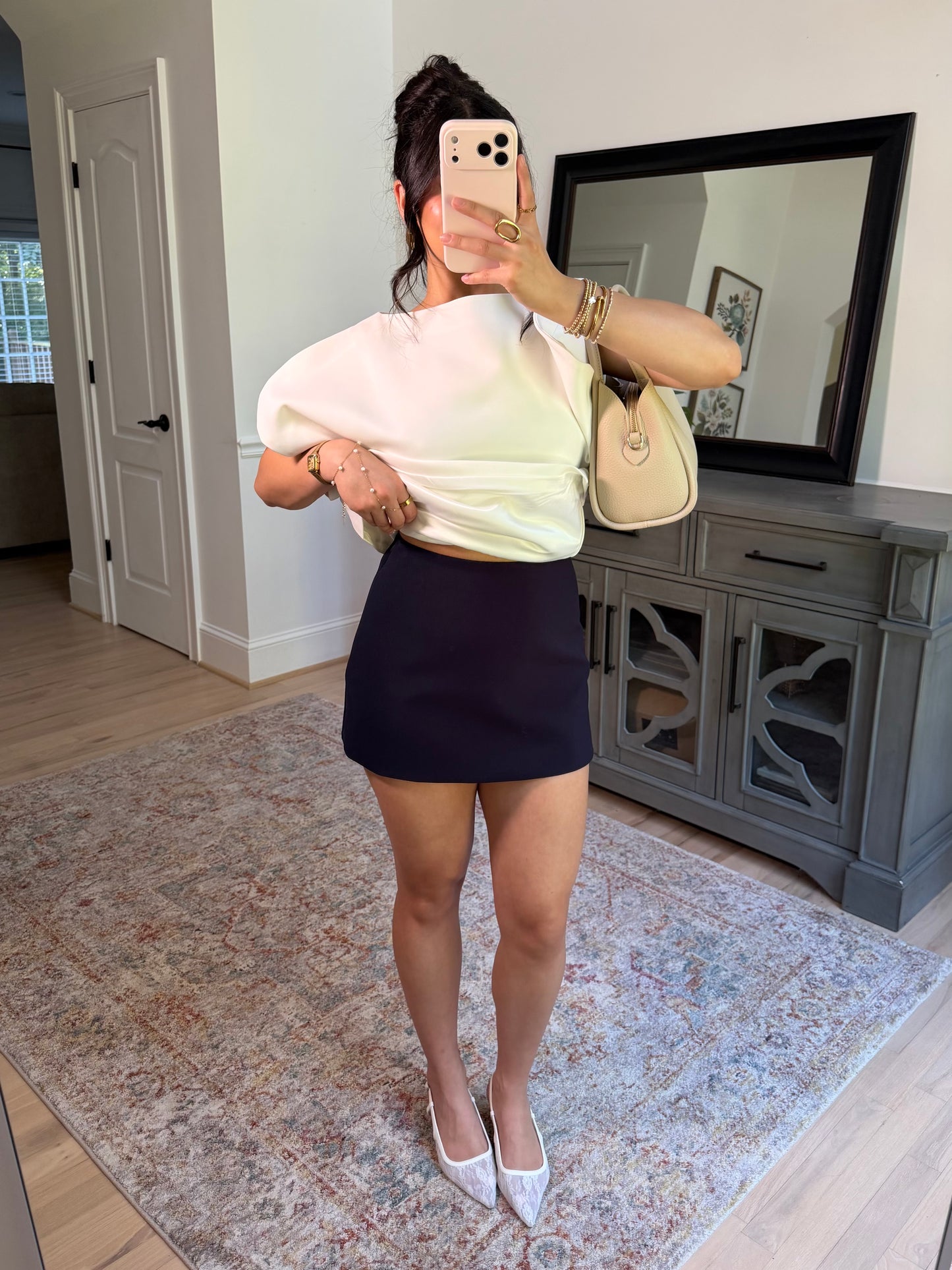 Navy Luxe Skort