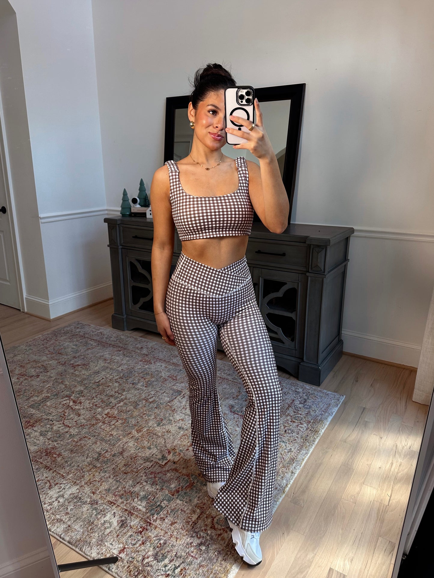 Brown Sugar Gingham Active Set
