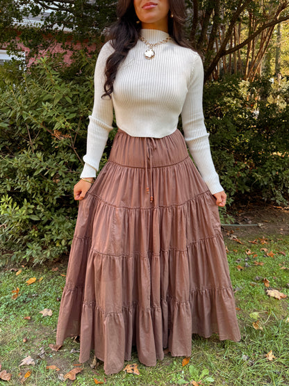 Picture Perfect Mocha Skirt