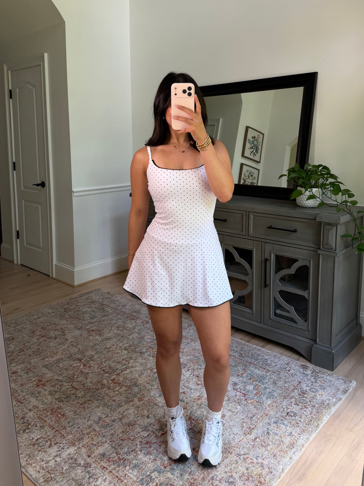 Polka Dot Active Romper Dress