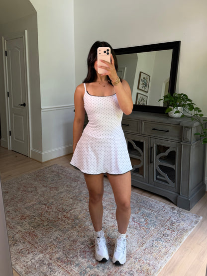 Polka Dot Active Romper Dress