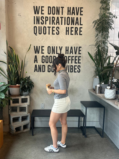 OOTD Cream Denim Mini Skort