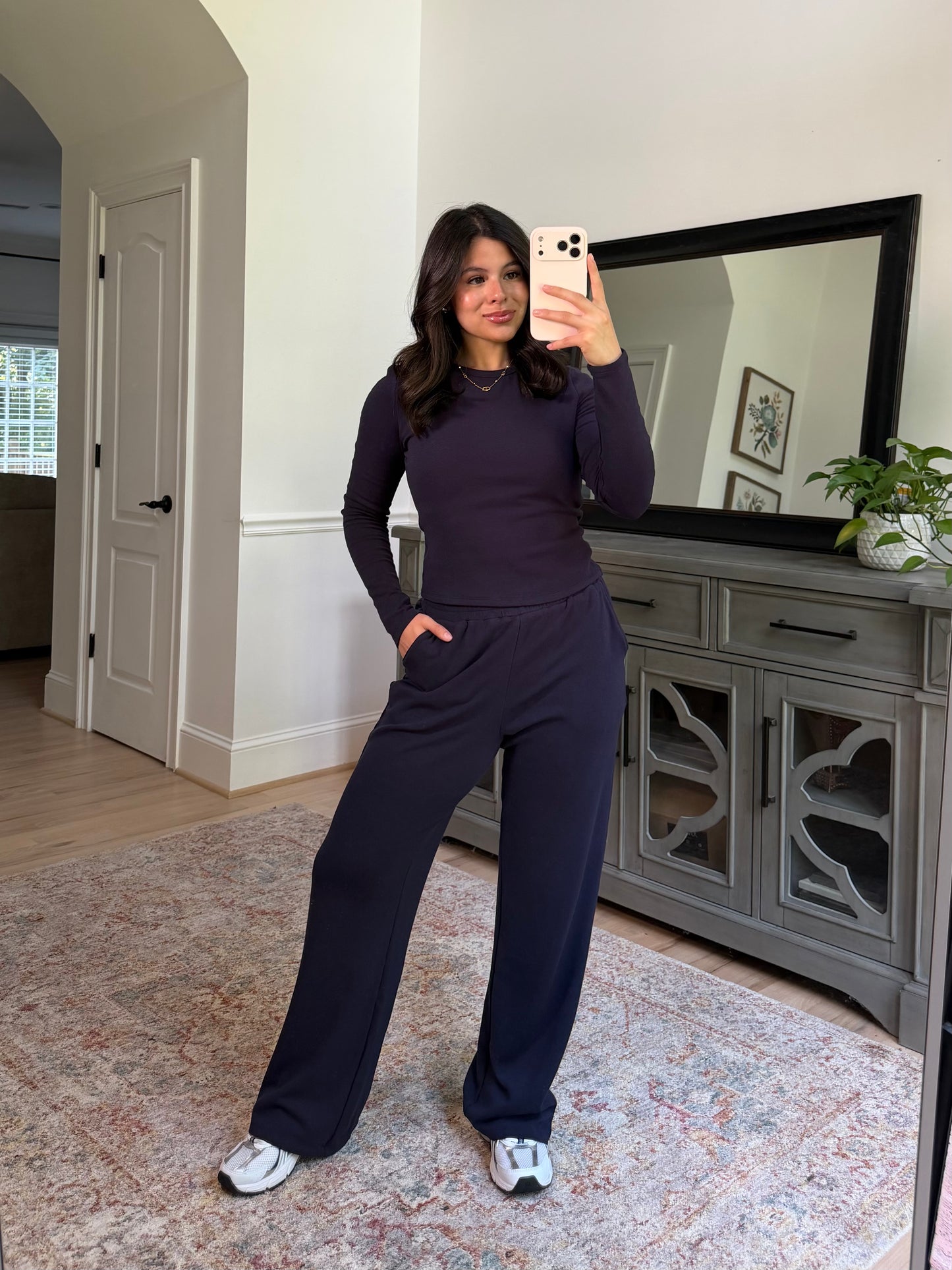 Remi Navy Top & Pants Set