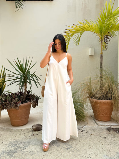 On Vacation White Jumpsuit