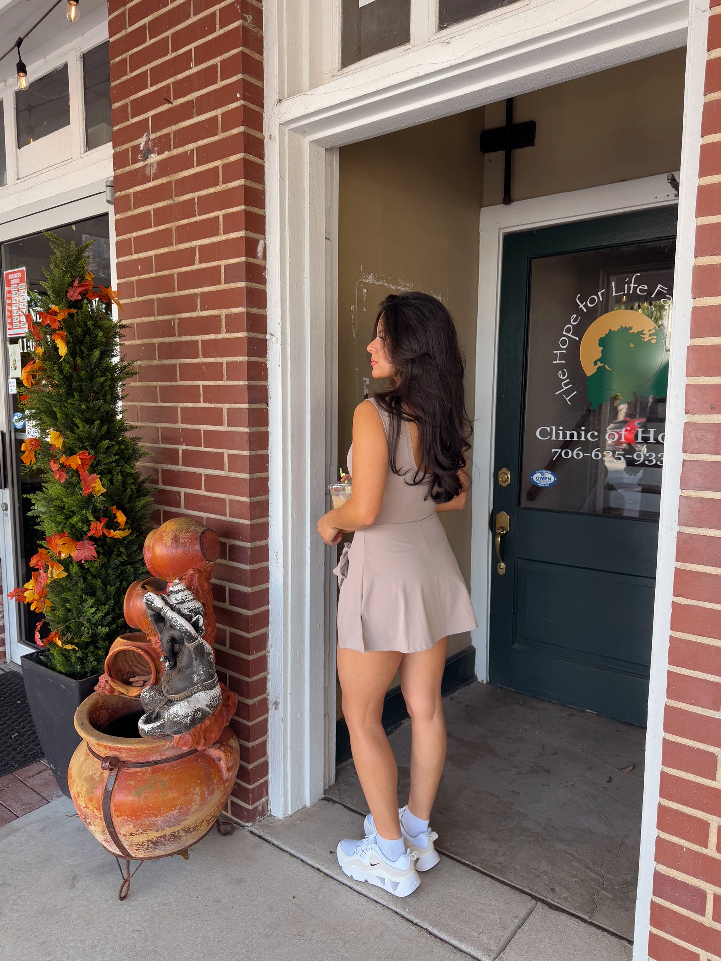 Taupe Wrap Active Romper