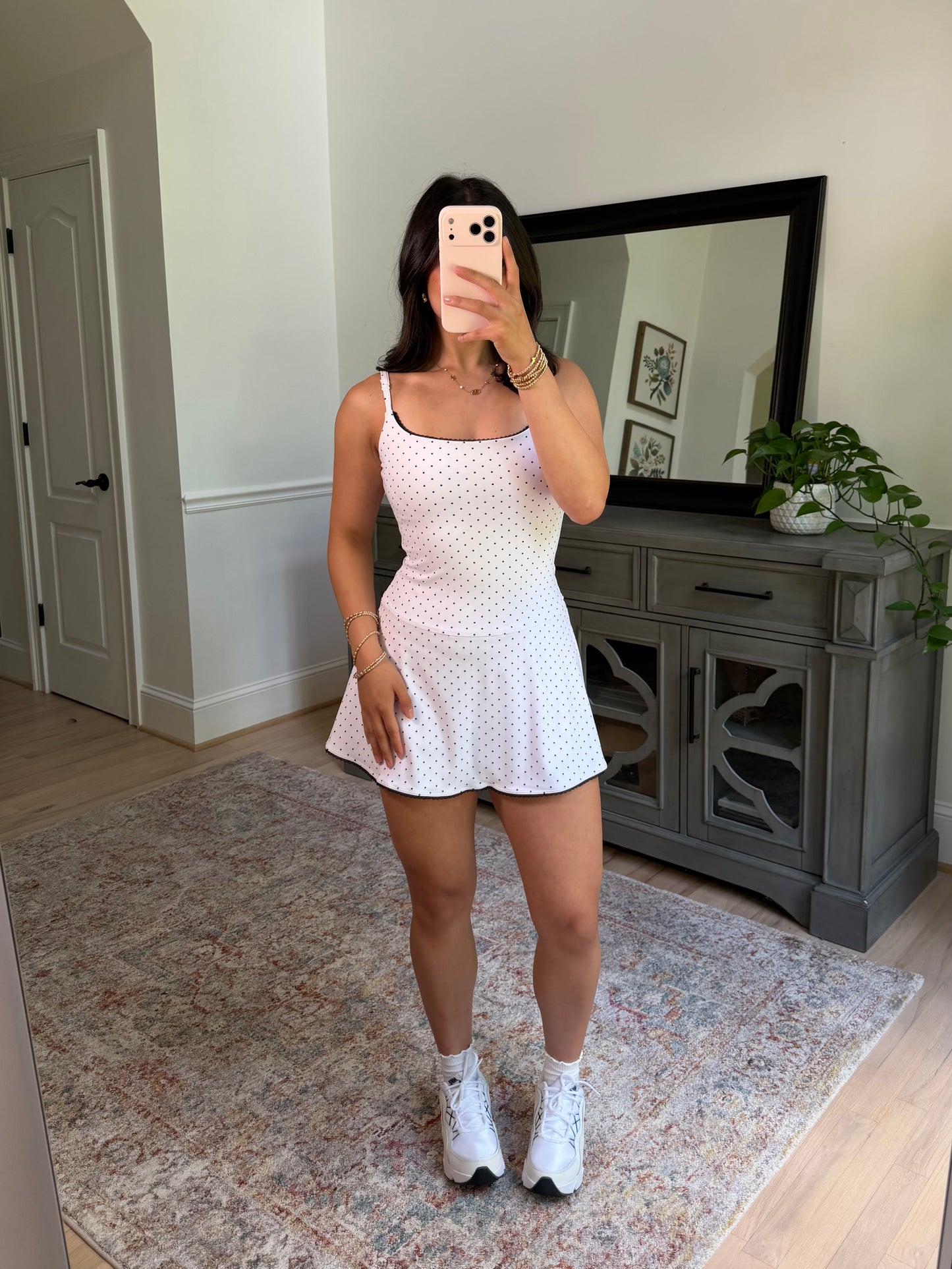 Polka Dot Active Romper Dress