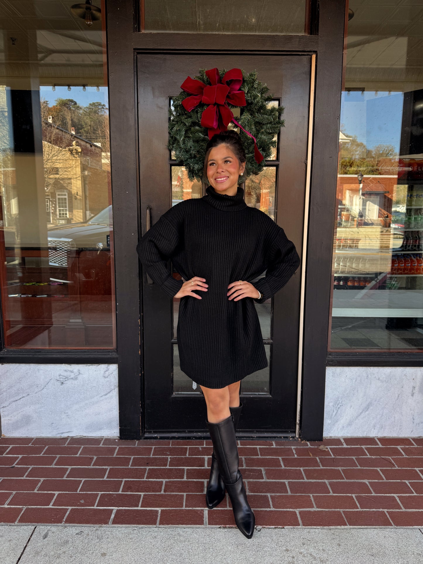 The Fifth Avenue Black Knit Dress