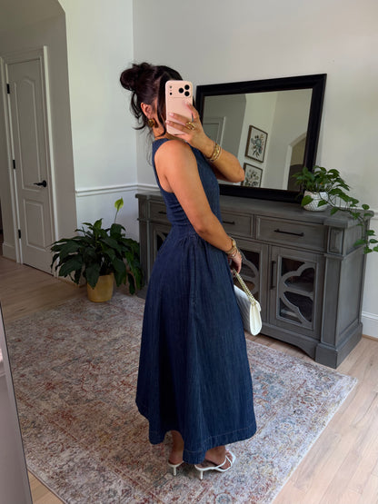 Bluebell Denim Drop Waist Dress
