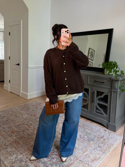 Hot Chocolate Brown Cardigan