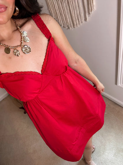 Red Babydoll Dress