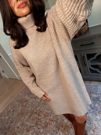 Toasted Marshmallow Sweater Dress