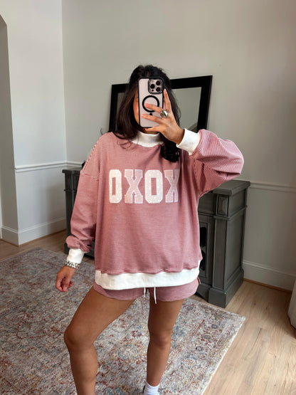 XOXO Mockneck Striped Set