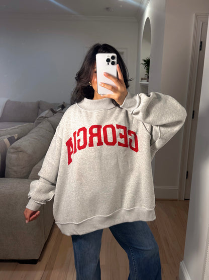 GA Reversible Oversized Mockneck Sweatshirt