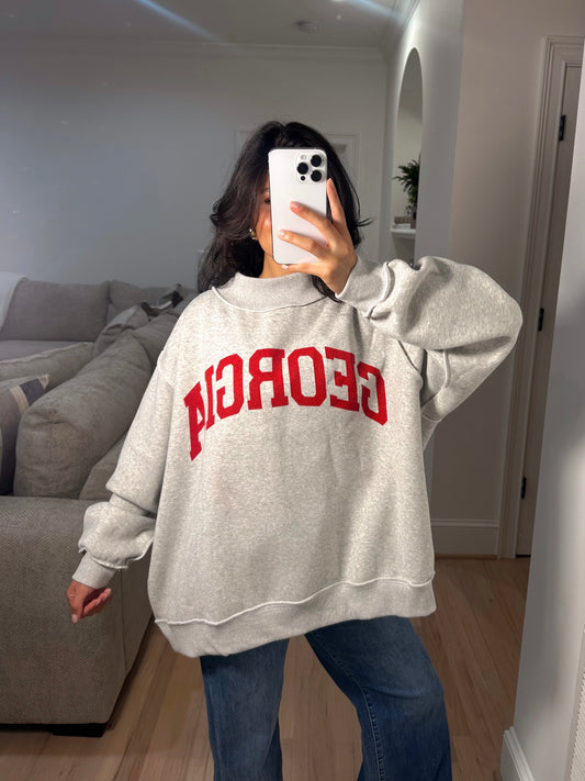 GA Reversible Oversized Mockneck Sweatshirt