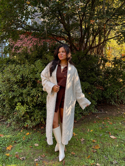 Cozy & Carbed Up Cream Cardigan