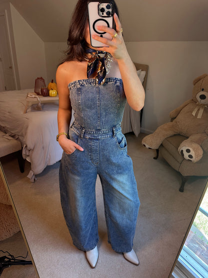 Downtown Denim Barrel Jumpsuit