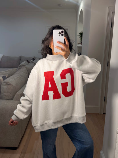 GA Reversible Oversized Mockneck Sweatshirt