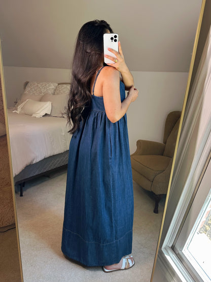 Everyday Dark Denim Maxi Dress