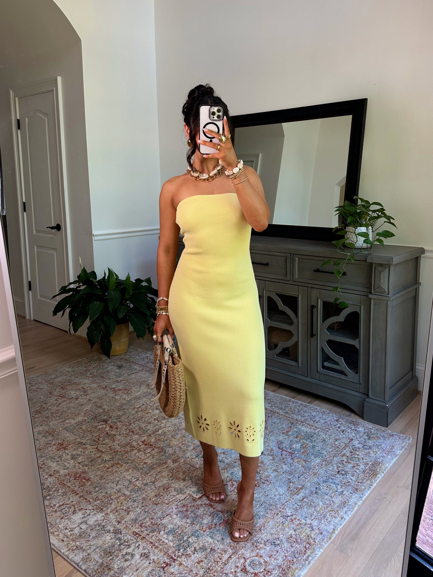 Soft Sunrise Knit Midi Dress