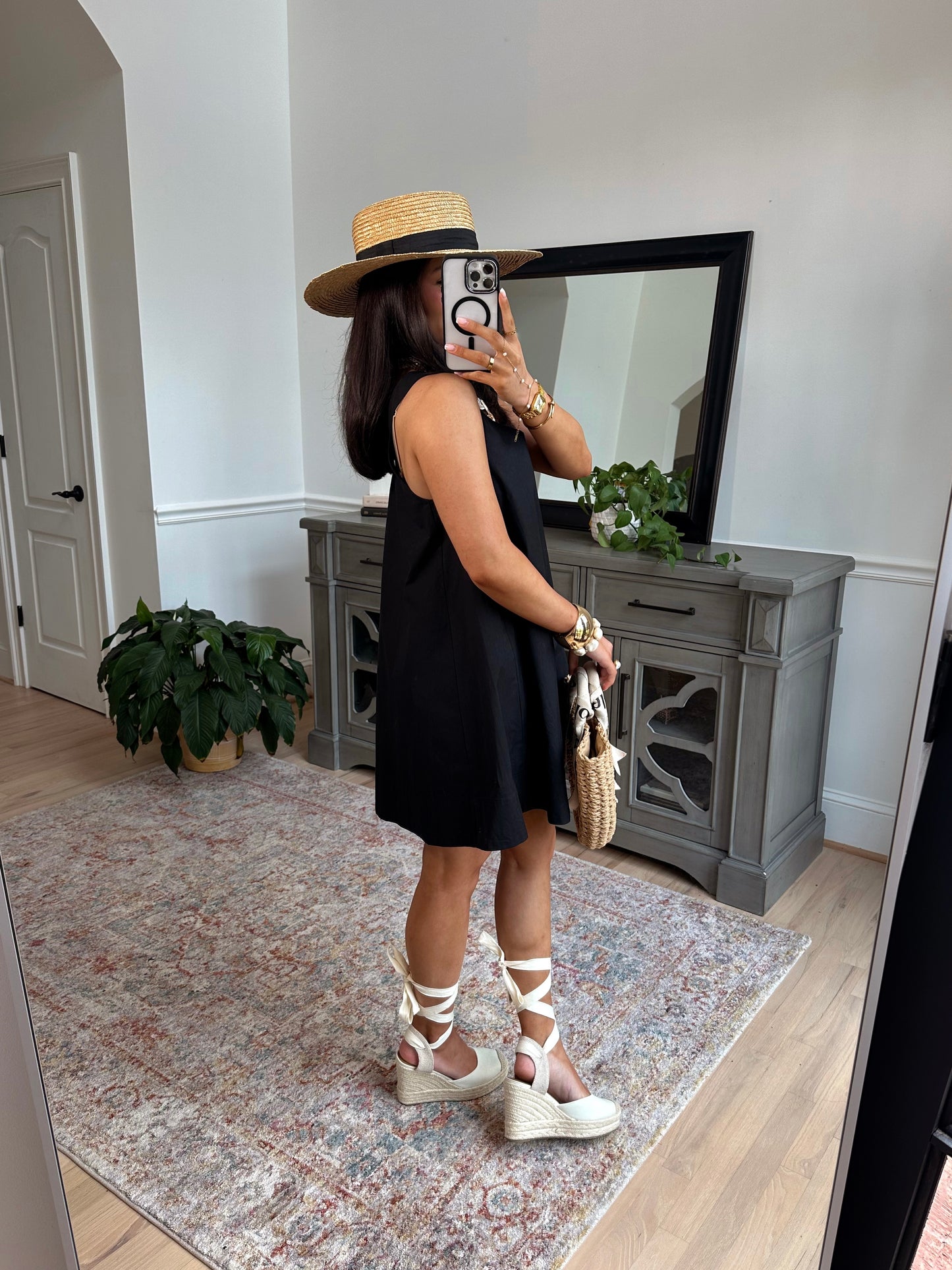St. Tropez Black Flowy Dress