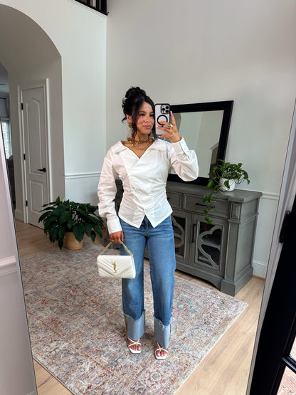 Darling Mid-Rise Wide Cuffed Jeans