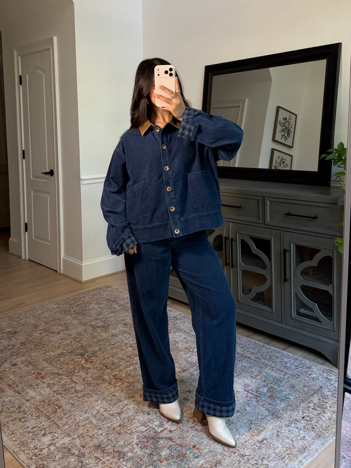 Bailey Corduroy Blue Plaid Jacket