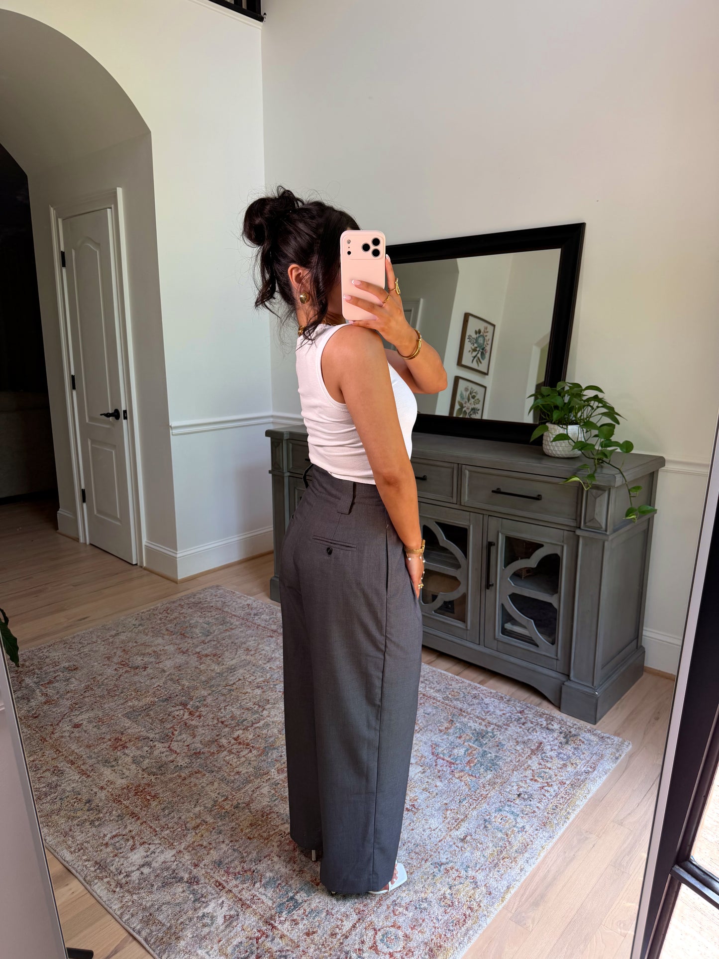 Cool Girl Grey Layered Trousers