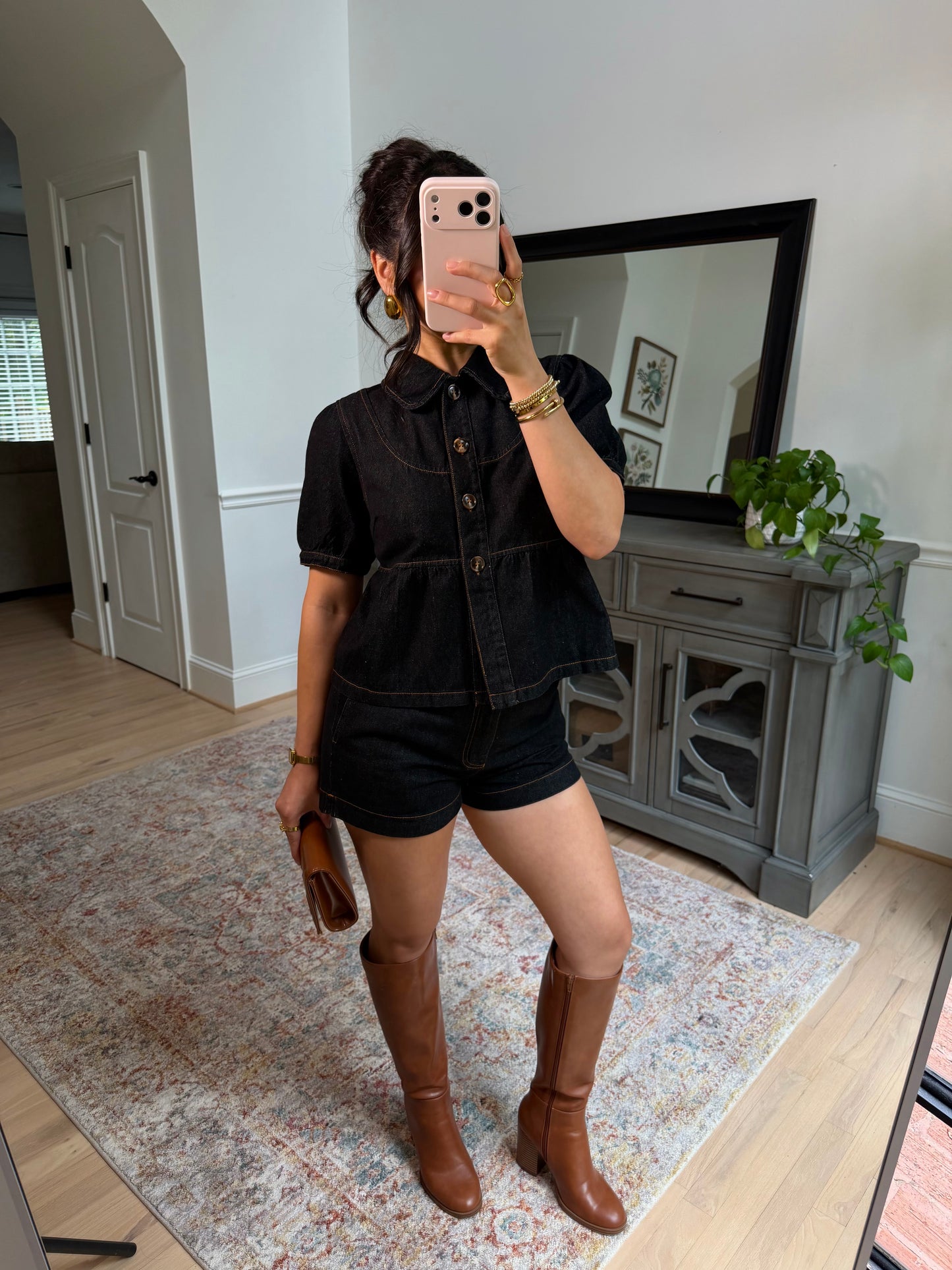 Kensington Black Denim Set