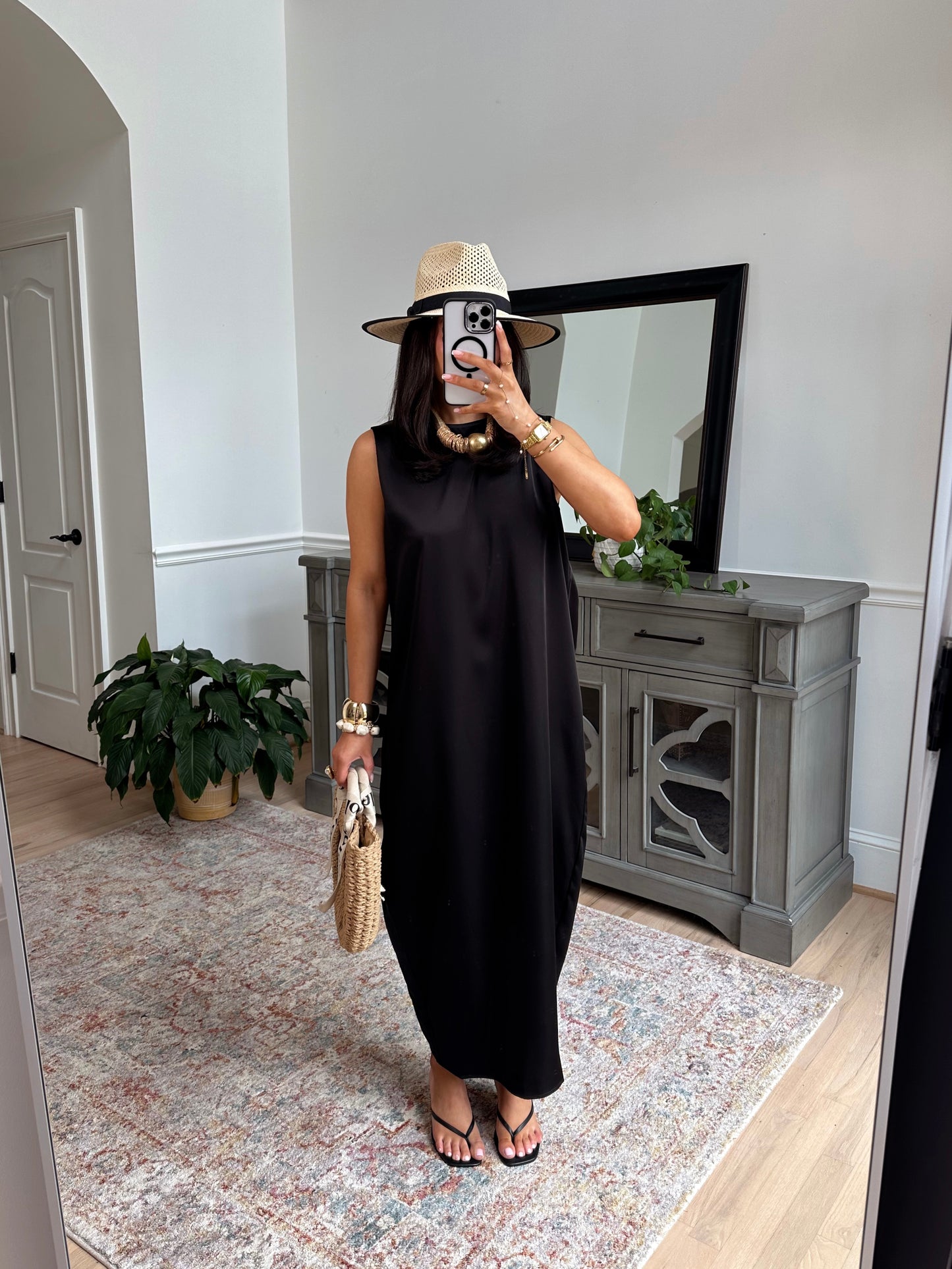 Midnight in Monaco Silk Dress