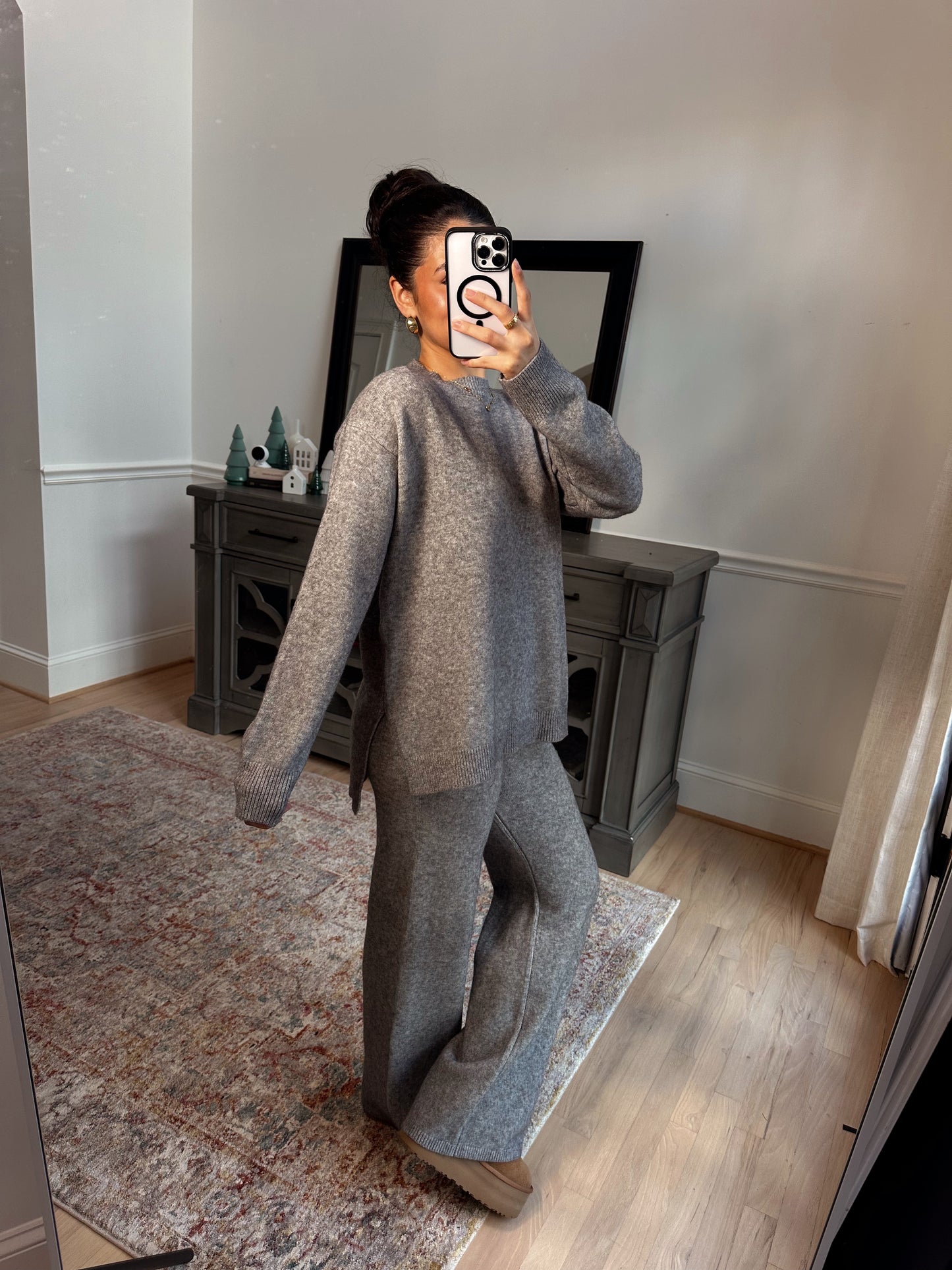 Snowed-In Grey Sweater Set